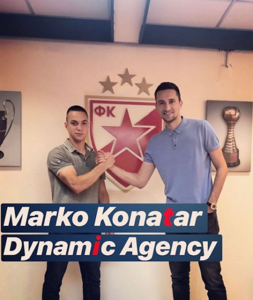 Marko Konatar pens his first professional contract with Red Star